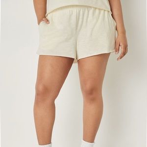 Victoria’s Secret PINK Summer Lounge Cotton Shorts in Creamer NWT